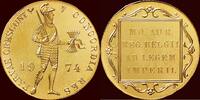 Koninkrijk der Nederlanden gouden dukaat NEDERLAND (NETHERLANDS, KINGDOM) - JULIANA, - 1974 - Medailleslag -