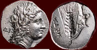 LUCANIA, METAPONTION (METAPONTUM) - AR Nomos or tridrachm, circa 330 - 290 BC -
