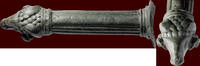 Bronze ARCHAEOLOGICAL OBJECT - ROMAN - patera handle, 1st century BC / 1st century AD -