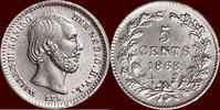 Koninkrijk der Nederlanden 5 Cents NEDERLAND (NETHERLANDS, KINGDOM) - WILLEM III, 1849-1890 - -