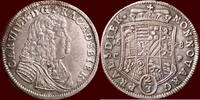 2/3 Taler GERMANY - ANHALT-ZERBST - KARL WILHELM, 1667-1718 - or Gulden -