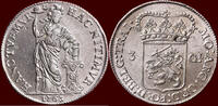 Utrecht Driegulden NOORDELIJKE NEDERLANDEN (NETHERLANDS) - REPUBLIEK, 1581-1795 - UTRECHT - 1763, Utrecht -