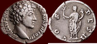 Roman Empire as MARCUS AURELIUS as caesar, 139-161 - AR Denarius, Rome -