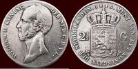 Koninkrijk der Nederlanden 2 ½ Gulden NEDERLAND (NETHERLANDS, KINGDOM) - WILLEM II, - 1845 - PAREL -