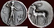 BRUTTIUM, KAULONIA (CAULONIA) - AR Nomos or tridrachm, circa 420-410 BC -