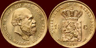 Koninkrijk der Nederlanden 10 Gulden NEDERLAND (NETHERLANDS, KINGDOM) - WILLEM III, 1849-1890 - -