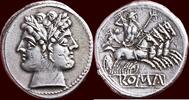 AR Didrachm ROMAN REPUBLIC - ANONYMOUS - or quadrigatus, uncertain Mint in South Italy -