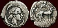 AR Tetradrachm SICILIA (SICILY), SYRACUSE - SECOND DEMOCRACY, 466-405 BC - circa 450-440 BC -
