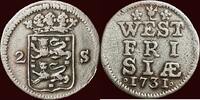 West-Friesland Dubbele wapenstuiver NOORDELIJKE NEDERLANDEN (NETHERLANDS) - REPUBLIEK, 1581-1795 - WEST-FRIESLAND - 1731, Hoorn -