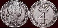  4 Pence 1702 ENGLAND, KINGDOM - WILLIAM III, 1694-1702 -  or groat 1702... 133.89 US$  +  37.26 US$ shipping