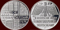  5 Mark 1975 F GERMANY - BRD -  1975 F, Stuttgart “Europäisches Denkmals... 11.64 US$  +  37.26 US$ shipping