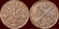 2 Öre SWEDEN, KINGDOM - ADOLF FREDRIK, 1751-1771 - Silvermynt 1763, Avesta -