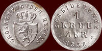 1 Kreuzer GERMANY - HESSEN-DARMSTADT, GROSSHERZOGTUM - LUDWIG II, 1830-1848 - -