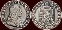 Teston FRANCE - LORRAINE, DUCHY - CHARLES IV, 1625-1634 and 1661-1673 - ½ 1666, Nancy -