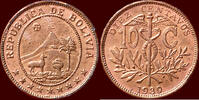 10 Centavos BOLIVIA - REPUBLIC - PATTERN / TRIAL STRIKE -