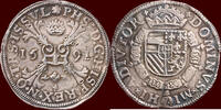 Overijssel Bourgondische kruisrijksdaalder NOORDELIJKE NEDERLANDEN (NETHERLANDS) - REPUBLIEK, 1581-1795 - OVERIJSSEL - 1591, Kampen -
