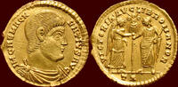 Roman Empire AV Solidus (350-351) MAGNENTIUS, 350-353 - Augusta Treverorum cf. Triton XVI, lot 1171 