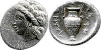 Obol 400-340 / Chr.  Teselya / Lamia Dionysoskopf / Amphore ss 125,00 EUR + 15,00 EUR kargo