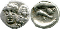 Diobol 4. Jh.  v.Chr.  THRAKIEN / Istros Jünglingsköpfe / Adler ss-vz 159,00 EUR + 15,00 EUR kargo