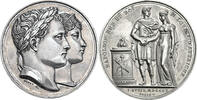 NAPOLEON UND SEINE ZEIT Silbermedaille Hochzeit Napoleons mit Marie-Louise von Österreich -