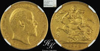 Great Britain sovereign Gold matte proof sovereign 1902 NGC PF61 Great Britain -