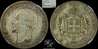 Greece 5 Drachmai 5 Drachmai 1875 King George A REVERSE ANCHOR NGC XF40 Greece -