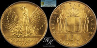 Greece 100 DRACHMAI Gold 100 drachmai 1967 (1970) PCGS MS67 Greece -