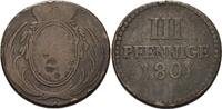 Sachsen-Kurlinie ab 1547 (Albertiner) 3 Pfennig Friedrich August III. 1763-1806 -