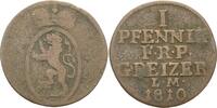 Reuss-Ältere Linie - Obergreiz Pfennig Heinrich XIII. 1800-1817 -