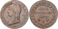 Frankreich 5 Centimes Erste Republik 1793-1804 -
