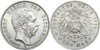 Sachsen 5 Mark Albert 1873-1902 -