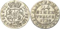 Sachsen-Kurlinie ab 1547 (Albertiner) 1/24 Taler (Groschen) Friedrich August II. 1733-1763 -