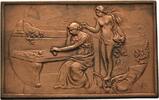 Jugendstil Bronzeplakette -