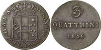 Italien-Florenz 3 Quattrini Leopold II. von Habsburg-Lothringen 1824-1859 -