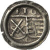 Sachsen-Kurlinie ab 1486 bis 1547 (Ernestiner) Einseitiger Pfennig Friedrich III., Johann und Georg 1507-1525 -