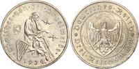  3 Reichsmark 1930 Min. Randfehler, vorz&uuml;glich-Stempelglanz 138.87 US$  +  34.72 US$ shipping