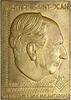Freimaurer Einseitige vergoldete Bronzeplakette 1963 Vorz&uuml;glich 40.50 US$  +  34.72 US$ shipping