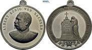 Sachsen-Kurlinie ab 1547 (Albertiner) Zinnmedaille Albert 1873-1902 -