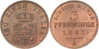 Brandenburg-Preußen 3 Pfennig Wilhelm I. 1861-1888 -