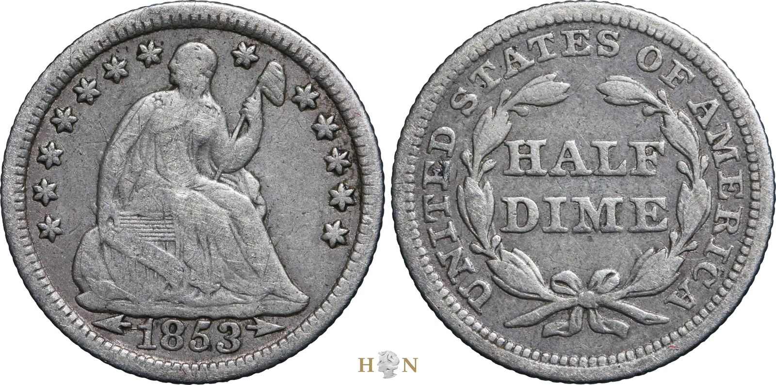 Dime Cent. 5 Центов 1853, США,. Полдайма 1792 года США. Walton’s Five and Dime.