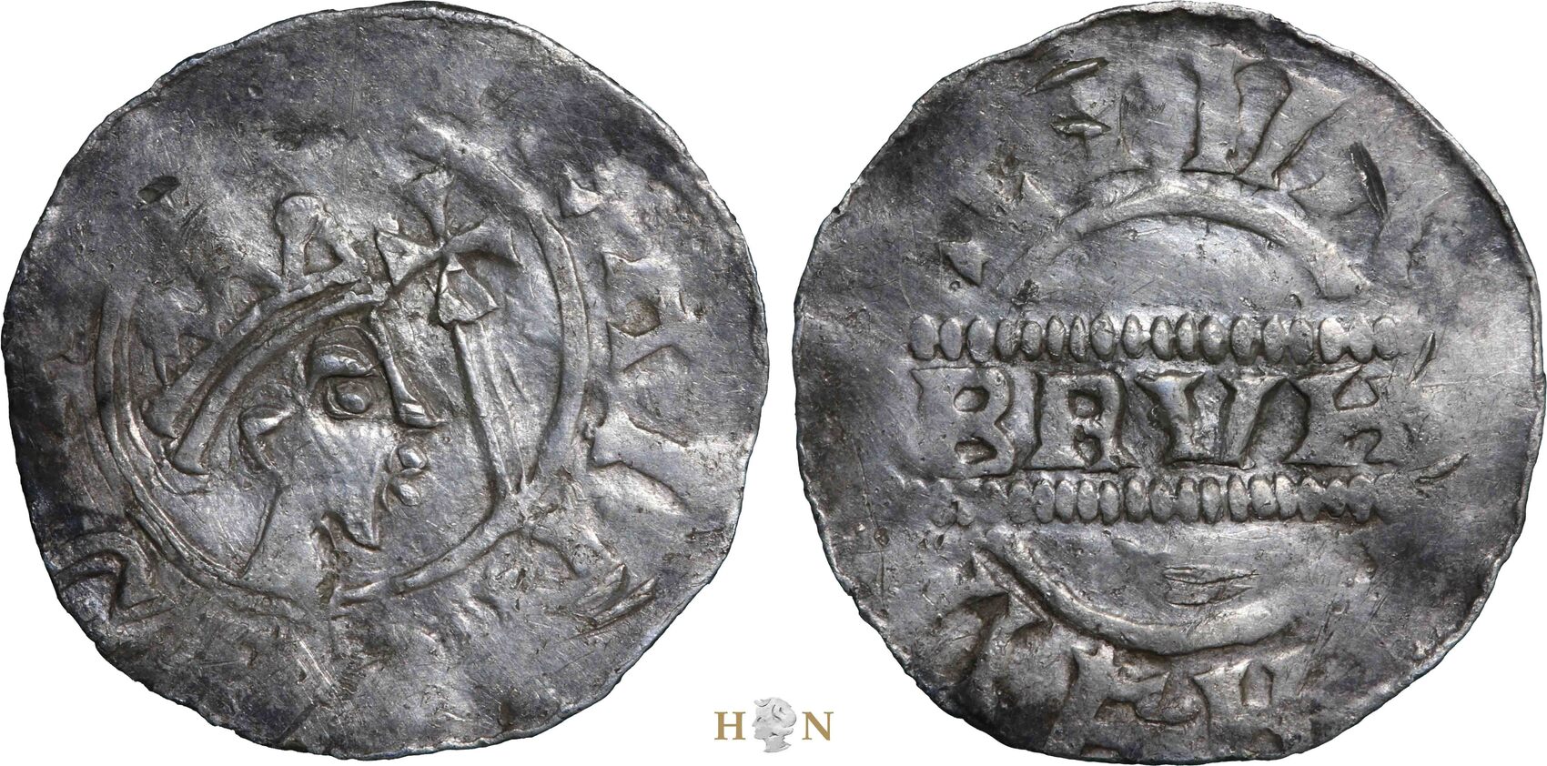 Nederland penning | denier (1050-1057 n. Chr.) Friesland, Bruno III van