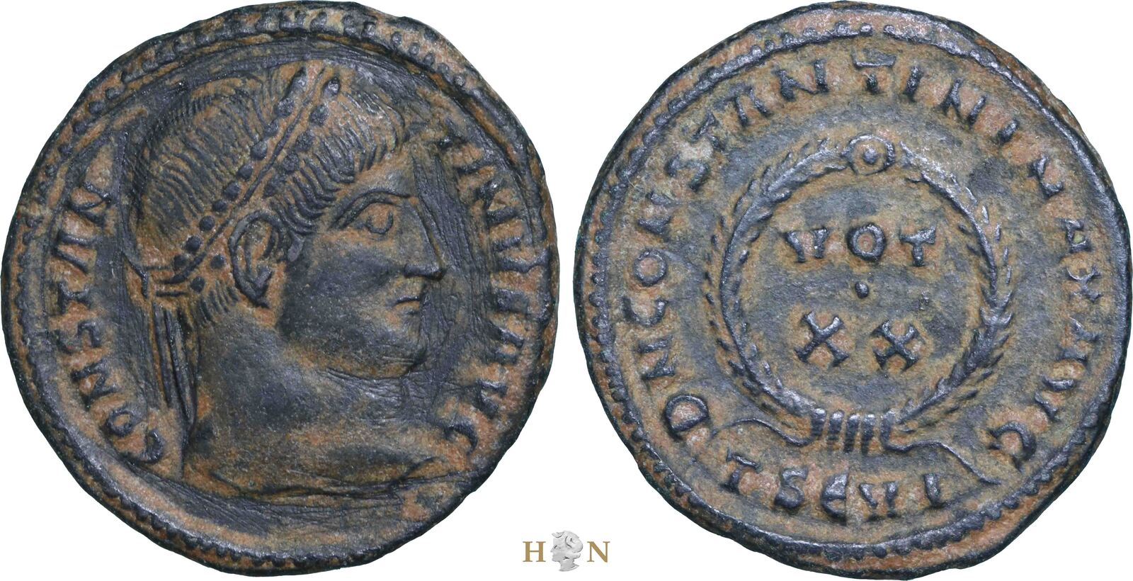 Roman Empire follis 324 AD Constantine I (307/310-337), Thessalonica