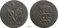 duit 1735 n.Chr. Nederland Verenigde Oost-Indische Compagnie, Provincie West-Friesland, zeldzaam, ZFr-