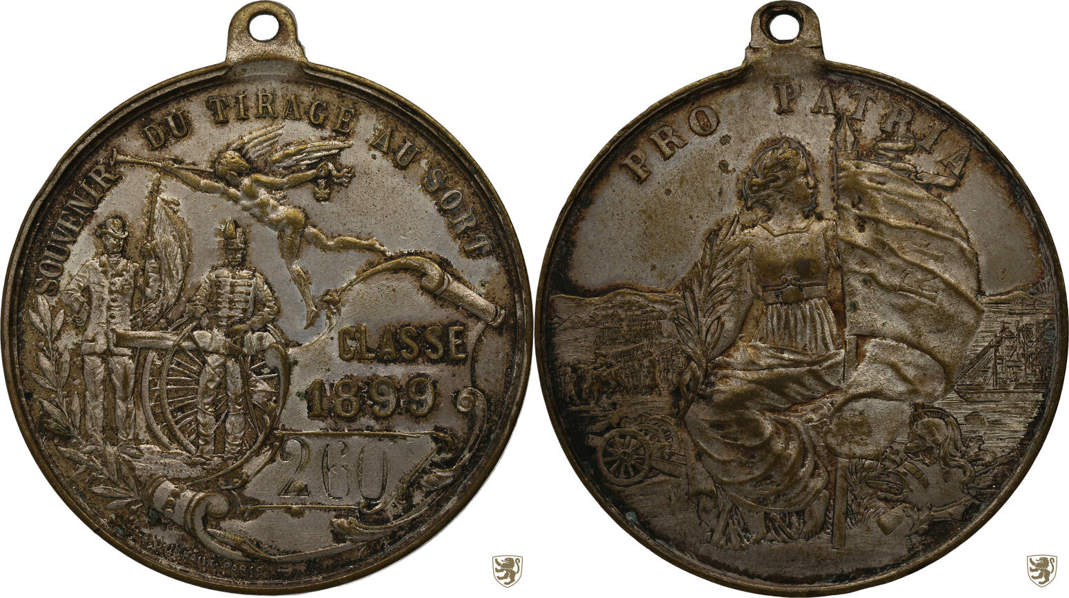 Frankreich Medaille 1899 Erinnerung an die Militärdienst Auslosung VF ...