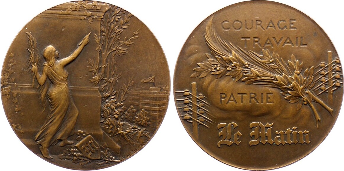 TROISIÈME RÉPUBLIQUE Médaille, Courage Patrie et Moralité fme_683950