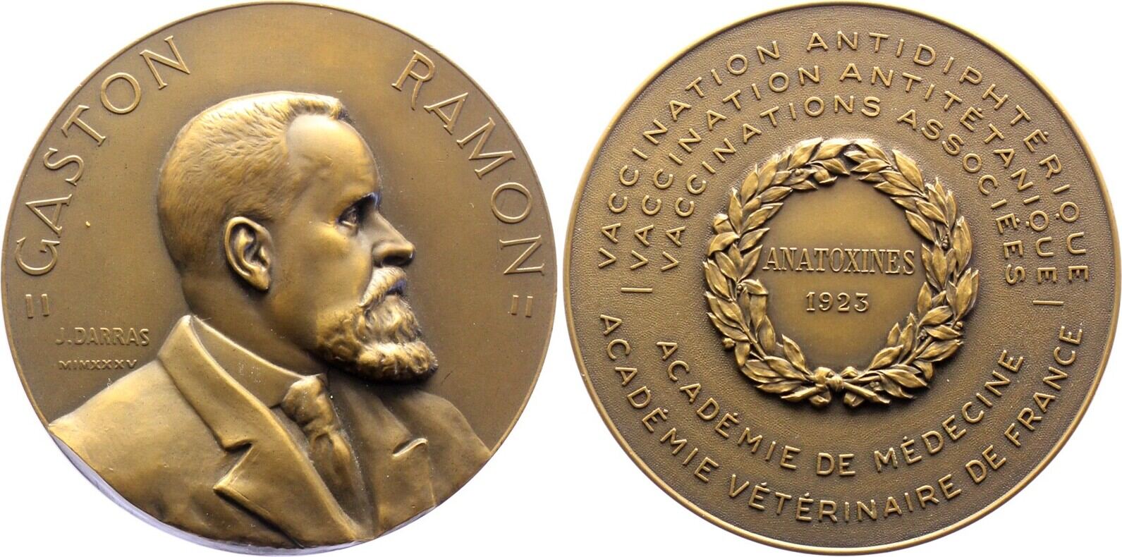 Medicina in nummis Bronzemedaille 1935 Ramon, Gaston *1886 Bellechaume ...