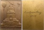Luft- und Raumfahrt Einseitige Bronzeplakette  Mattiert. Winz. Randfehler, UNC-