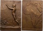 Belgien-Königreich Bronzeplakette Albert I. 1909-1934. -