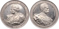 Brandenburg-Preußen Versilberte Bronzemedaille Wilhelm II. 1888-1918. -