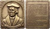 Personenmedaillen Bronzeplakette Luther, Martin *1483 Eisleben, +1546 Eisleben. -